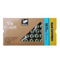 Патрон светозвукового действия Kaiser 9 мм P.A.K. Nickel Blank 50 штук