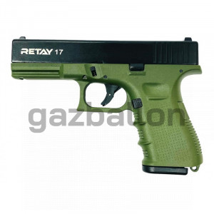 СХП Охолощенный пистолет Retay 17 Glock, кал. 9 мм, зеленый СХП Охолощенный пистолет Retay 17 Glock, кал. 9 мм, зеленый